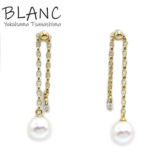 MIKIMOTO（ミキモト） パール ダイヤモンド ピアス K18イエロー