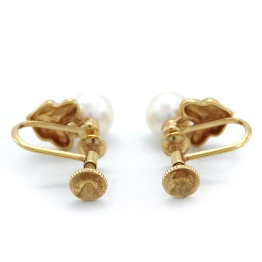 MIKIMOTO（ミキモト） パール イヤリング K18イエローゴールド 真珠