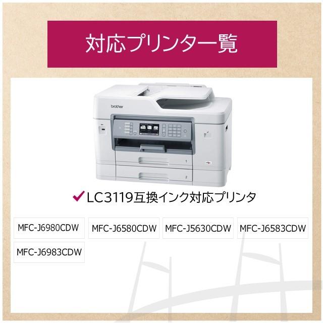 ブラザー用 brother用 プリンターインク LC3119-4PK 4色セット×2 (LC3117-4PKの増量版） 互換インクカートリッジ MFC-J6980CDW MFC-J6580CDW MFC-J6583CDW｜yokohama-toner｜03