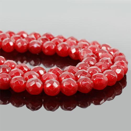 レッドジェイド64面カット一連4ｍｍ パワーストーン一連 値引きする