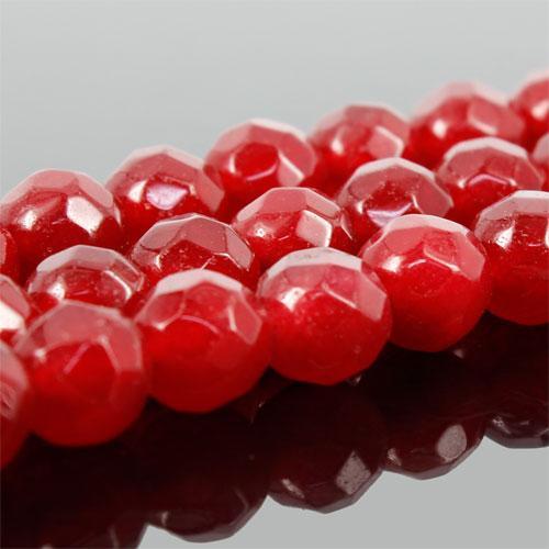 レッドジェイド64面カット一連4ｍｍ パワーストーン一連 値引きする