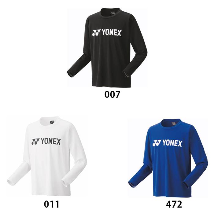 トナミ通運　バドミントン　YONEX サイン入り長袖シャツ YONEX ヨネックス バドミントン ユニドライTシャツ 16792Y 胸面