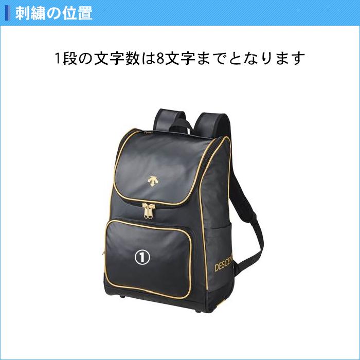 DESCENTE - プロフ必読様　ご希望商品 DESCENTE 名入れ1段付き 野球バック デサント リュック メンズ