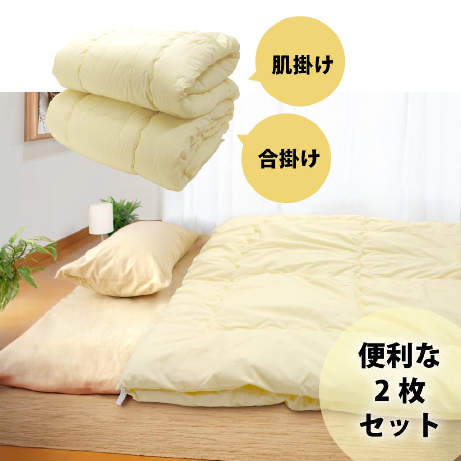 TEIJIN（テイジン） 掛け布団 肌掛け 防ダニ 洗える 2枚合わせ ダブル