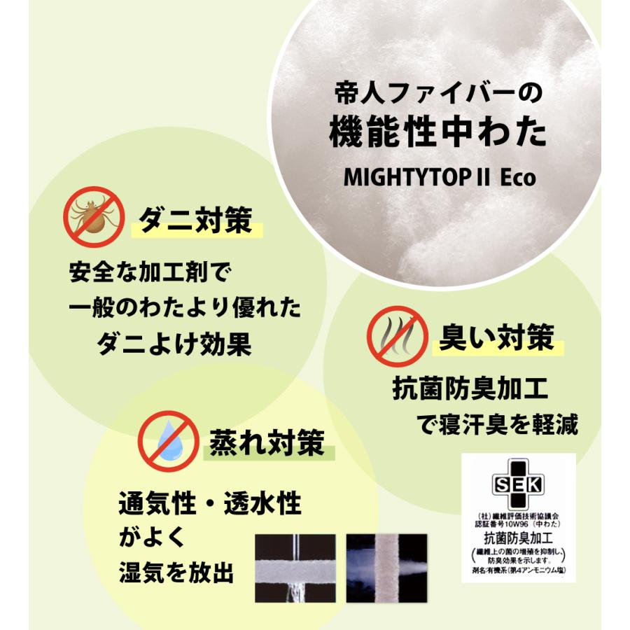TEIJIN（テイジン） 敷きパッド ベッドパッド 防ダニ 洗える 日本製