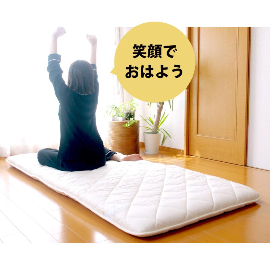 TEIJIN（テイジン） 敷き布団 防ダニ 日本製 セミシングル 80×180cm 固