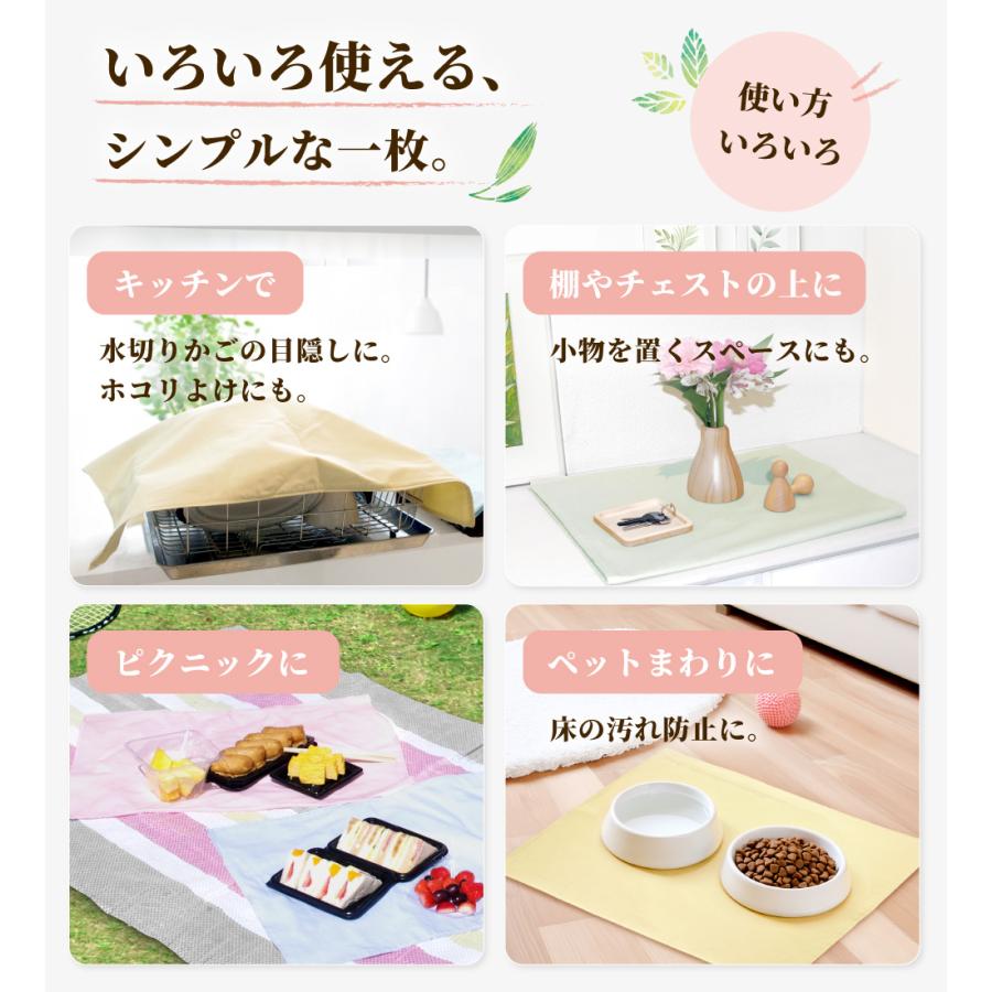 ランチョンマット 同色 2枚セット 大判 40×60 日本製 給食 小学校
