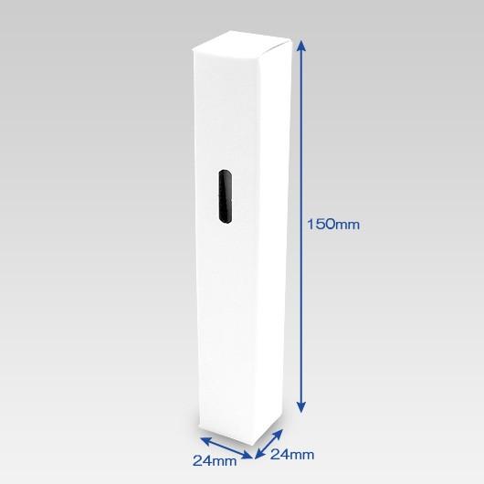 ギフトボックス ボールペン 箱 紙箱 縦長 細長い 窓付き 白 シャープペン 粗品 景品 プレゼント ノベルティー用 ボールペン入れ箱 (3) 200枚セット