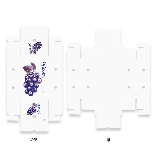 ぶどうの箱 ぶどう箱 ブドウ 葡萄 化粧箱 ギフトボックス 紙箱 ギフト箱 フルーツ箱 果物箱 フルーツギフト 青果 (代引不可) もぎたてのぶどう 2K 200セット_3