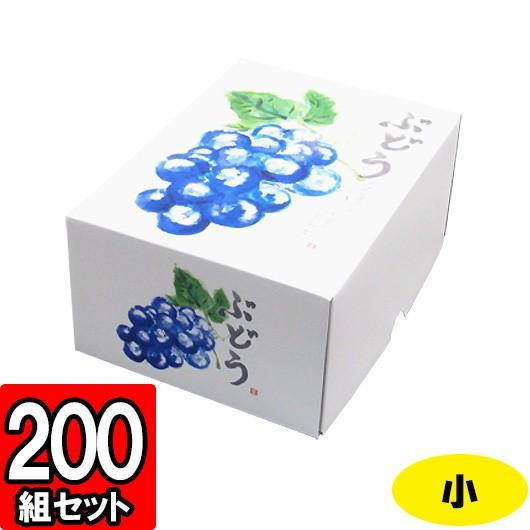 ぶどうの箱 ぶどう箱 ブドウ 葡萄 化粧箱 ギフトボックス 紙箱 ギフト箱 フルーツ箱 果物箱 フルーツギフト 青果 (代引不可) もぎたてのぶどう 小 200セット