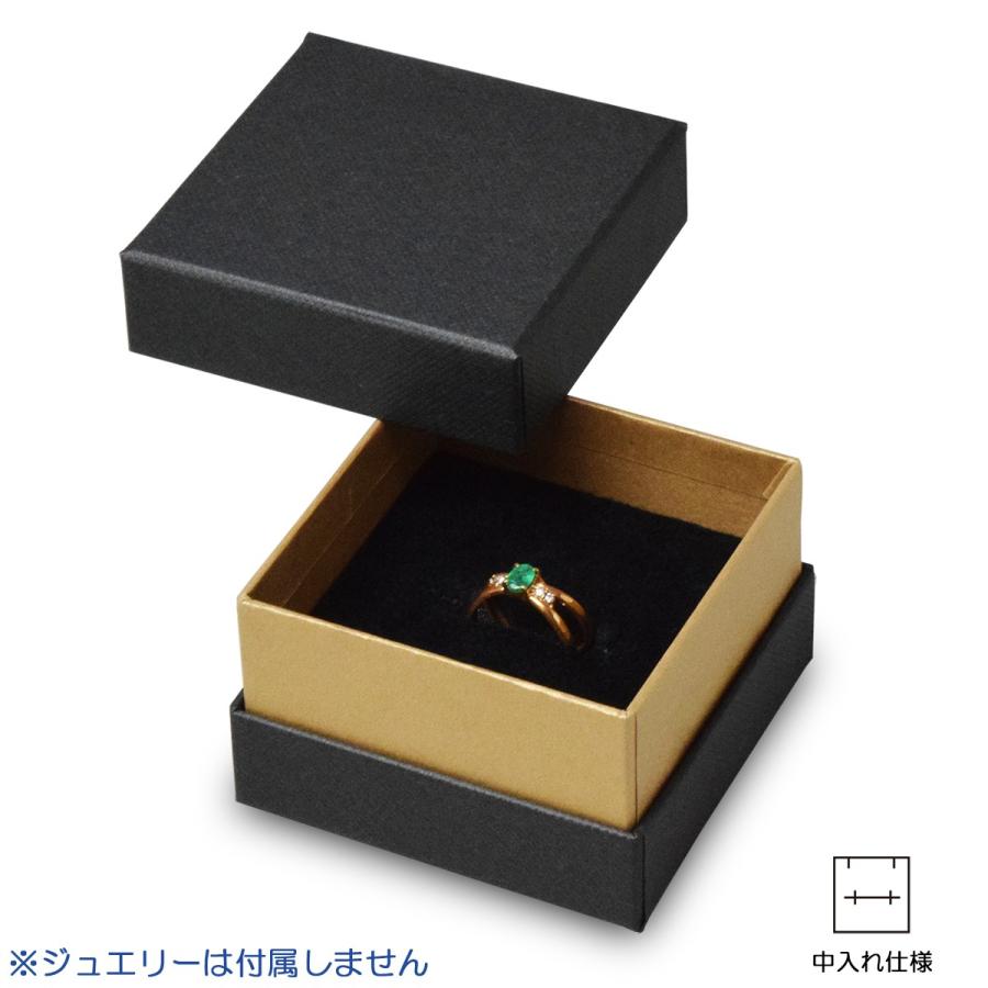 ギフトボックス 紙箱 ジュエリーボックス 無地 ラッピング おしゃれ プレゼント 贈答用 (代引不可) COMBI BOX (7150REP） (黒） 40個セットの画像