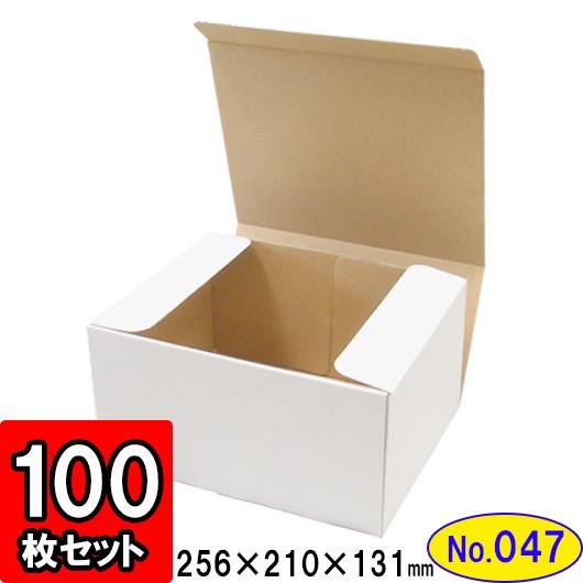 ダンボール箱 段ボール箱 クラフトボックス ギフトボックス 白 無地 プレゼント用 梱包資材 梱包材 梱包用品 ダンボール N式箱 (No.047) 100枚セット