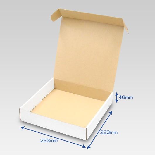 ダンボール箱 段ボール箱 クラフトボックス ギフトボックス 白 無地 プレゼント用 梱包材 ダンボール N式箱 (No.054) (側面縁付差込タイプ) 50枚セットの画像