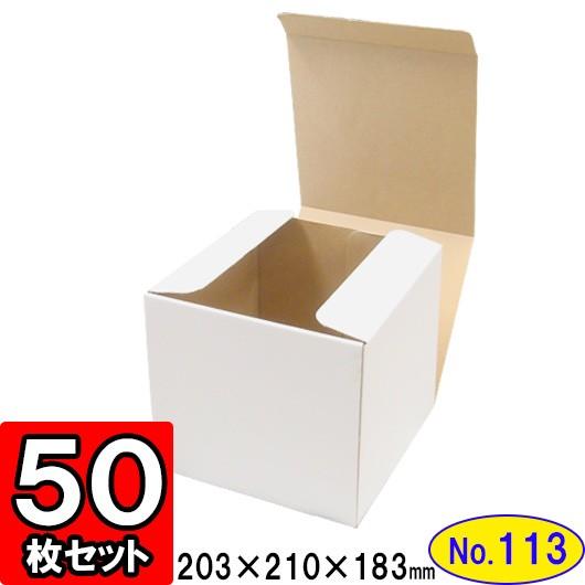 ダンボール箱 段ボール箱 クラフトボックス ギフトボックス 白 無地 プレゼント用 梱包資材 梱包材 梱包用品 ダンボール N式箱 (No.113) 50枚セット