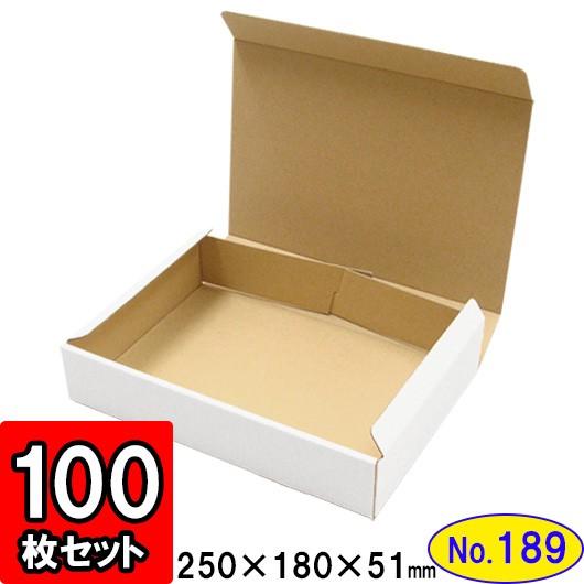 ダンボール箱 段ボール箱 クラフトボックス ギフトボックス 白 無地 プレゼント用 梱包資材 梱包材 梱包用品 ダンボール N式箱 (No.189) 100枚セット