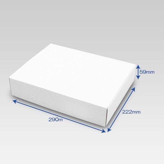 ダンボール箱 段ボール箱 クラフトボックス ギフトボックス 白 無地 プレゼント用 梱包材 ダンボール N式箱 (No.197) (側面縁付差込タイプ) 50枚セットの画像