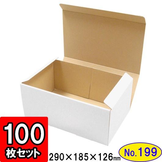 ダンボール箱 段ボール箱 クラフトボックス ギフトボックス 白 無地 プレゼント用 梱包資材 梱包材 梱包用品 ダンボール N式箱 (No.199) 100枚セット