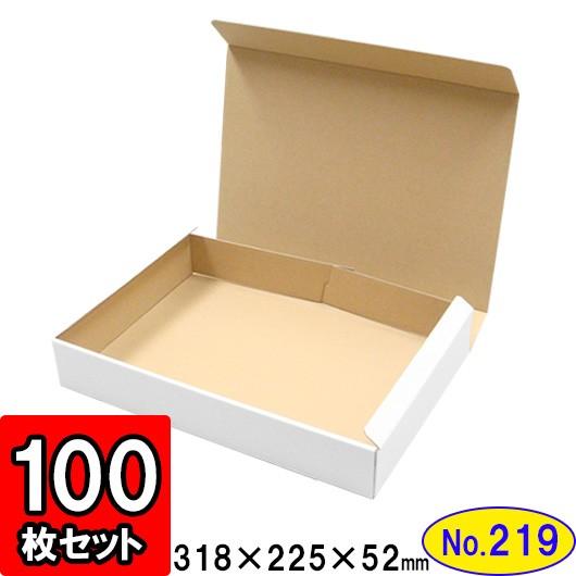 ダンボール箱 段ボール箱 クラフトボックス ギフトボックス 白 無地 プレゼント用 梱包資材 梱包材 梱包用品 ダンボール N式箱 (No.219) 100枚セット