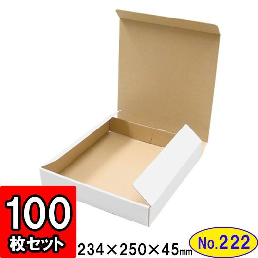 ダンボール箱 段ボール箱 クラフトボックス ギフトボックス 白 無地 プレゼント用 梱包資材 梱包材 梱包用品 ダンボール N式箱 (No.222) 100枚セット