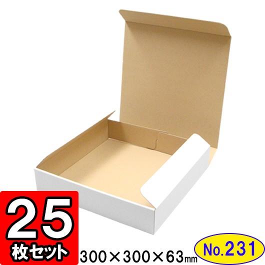 ダンボール箱 段ボール箱 クラフトボックス ギフトボックス 白 無地 プレゼント用 梱包資材 梱包材 梱包用品 ダンボール N式箱 (No.231) 25枚セット