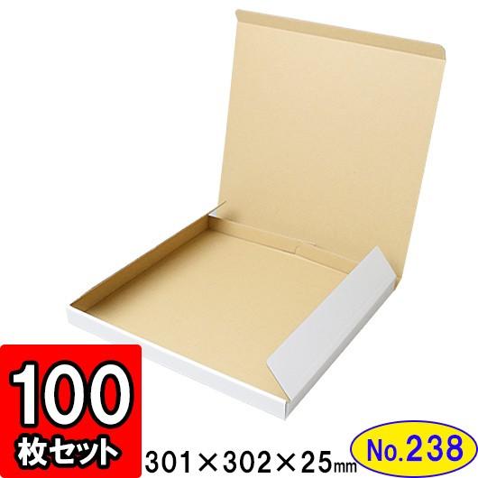 ダンボール箱 段ボール箱 手工芸品ボックス席 差し上げ物ボックス席 白 薄型 無地 差し上げ物用 荷造り原材料 荷造り材 荷造り装置 ダンボール N式箱 (No.238) 100枚仕掛ける キッチン、日用品、文具-ギフト箱