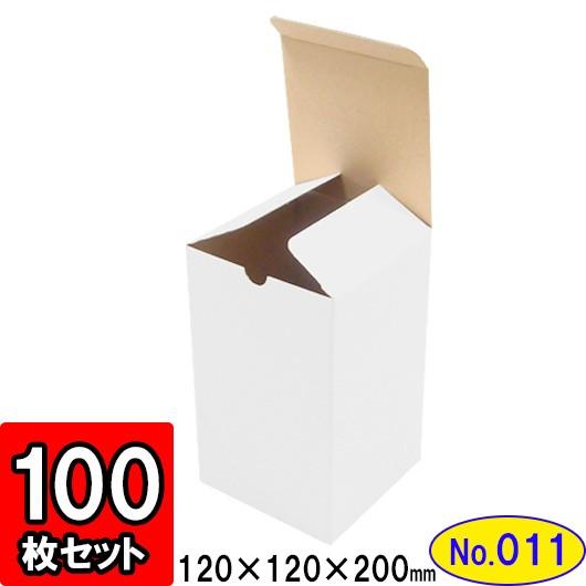 ダンボール箱 段ボール箱 クラフトボックス ギフトボックス 白 無地 プレゼント用 梱包資材 梱包材 梱包用品 ダンボール 底ロック箱 (No.011) 100枚セット