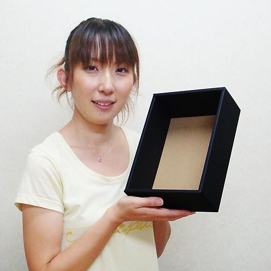 ギフトボックス 紙箱 無地 ラッピング プレゼント用 収納 梱包 フリーボックス (黒) (B-1) 50枚セット (身フタ別売り)の画像