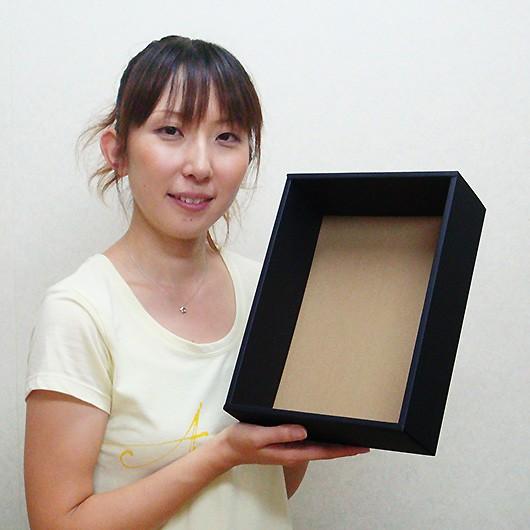 ギフトボックス 紙箱 無地 ラッピング プレゼント用 収納 梱包 フリーボックス (黒) (B-3) 50枚セット (身フタ別売り)の画像