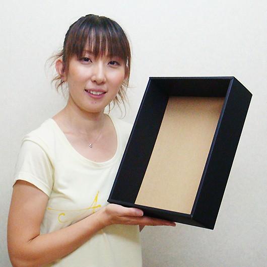 ギフトボックス 紙箱 無地 ラッピング プレゼント用 収納 梱包 フリーボックス (黒) (B-5) 25枚セット (身フタ別売り)_5