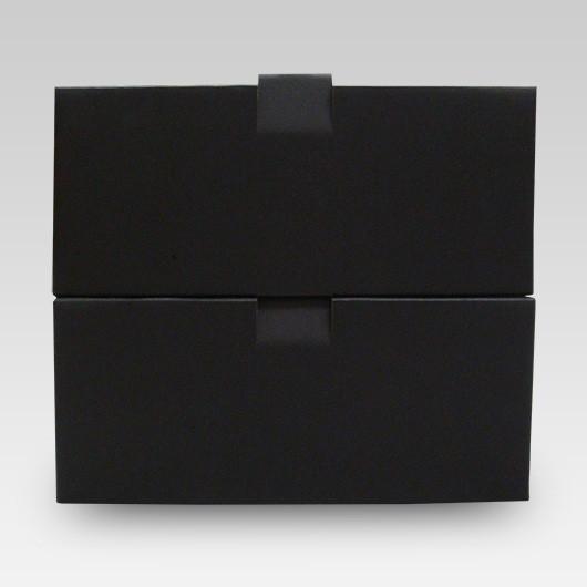 化粧箱 ギフトボックス 紙箱 ギフト箱 フルーツ箱 果物箱 フルーツギフト 贈答用 くだもの 青果 フルーツ 2パック入れ箱 豪華版 (黒) (身のみ) 100セット_3