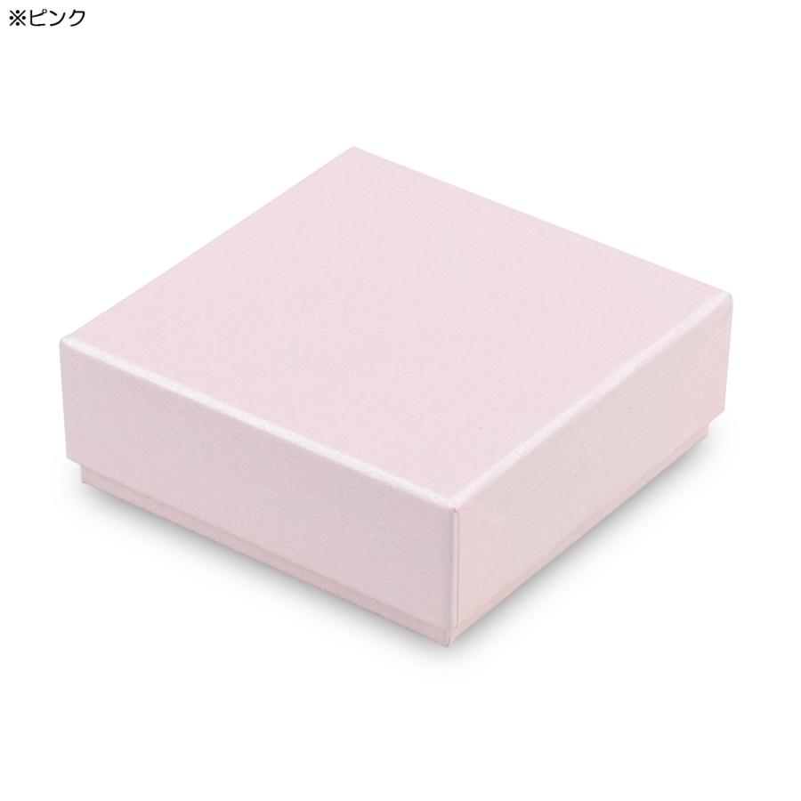 ギフトボックス 紙箱 化粧箱 光沢 パステルカラー 無地 プレゼント フタ付き ふた付き 貼り箱パールカラー (No.03) (ピンク) (80×80×30mm) 40個セットの画像