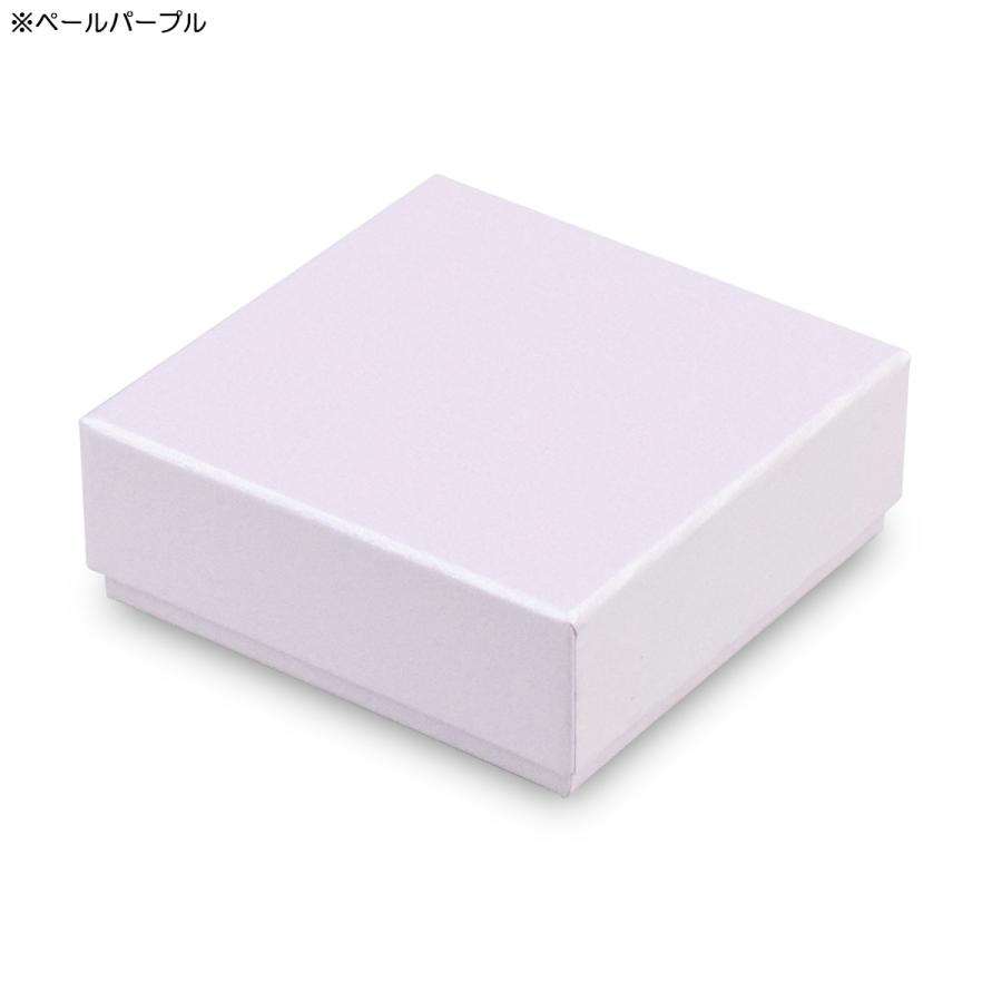 ギフトボックス 紙箱 化粧箱 光沢 パステルカラー 無地 プレゼント フタ付き ふた付き 貼り箱パールカラー (No.03) (ペールパープル) (80×80×30mm) 40個セットの画像