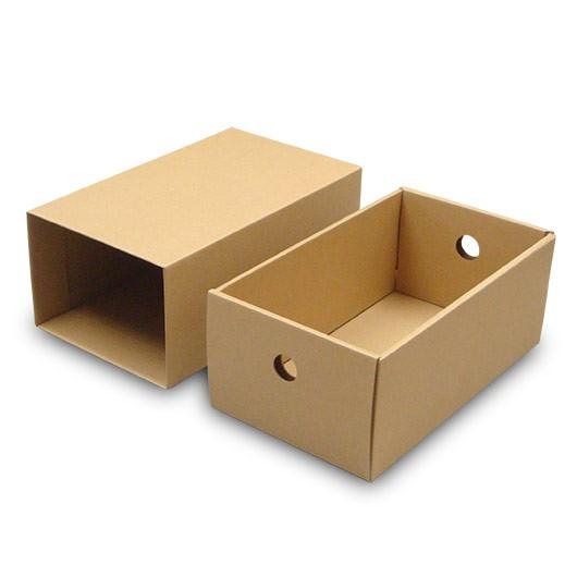 靴収納箱 靴収納ボックス シューズボックス 収納ケース クラフトボックス ダンボール 1足用 靴箱 引き出しタイプ 小 (280×160×115mm) (クラフト) 25枚セットの画像