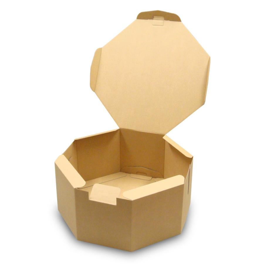 ハットボックス 帽子 収納箱 帽子収納ケース 帽子収納ボックス ハットケース おしゃれ オクタボックス (八角形の帽子箱) (No.02) (クラフト) 30枚セット｜yokoi-package2｜03