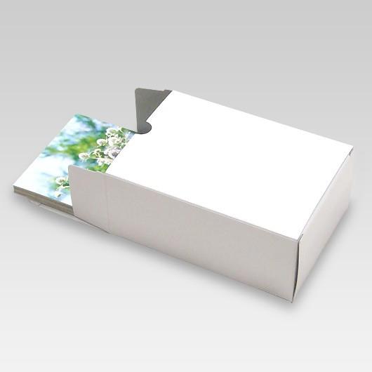 紙箱　写真整理　収納ボックス　梱包　店舗用品　白　写真L版サイズ　キャラメル箱　(250枚入用)　250枚セット