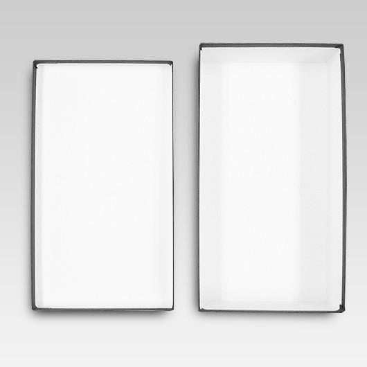 靴収納箱 靴収納ボックス シューズボックス ギフトボックス 1足用 フタ付き おしゃれ 貼り箱 (No.06) 靴箱 小 共通 (275×150×85mm) (黒) 25個セットの画像