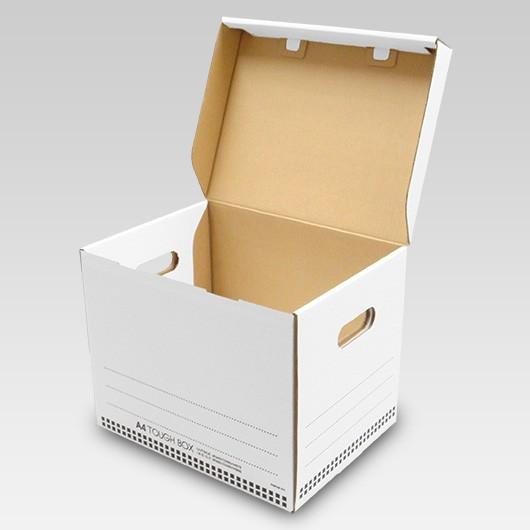 ストレージボックス 収納ボックス フタ付き 蓋付き 白 ダンボール箱 段ボール箱 タフボックス S 対応 ホワイト 30枚セット Toughbox White 30 横井パッケージyahoo 店 通販 Yahoo ショッピング