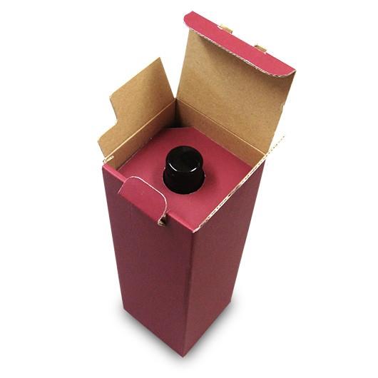 ワイン用箱 ギフトボックス 化粧箱 縦長 細長い ギフト用 プレゼント用 贈答用 ボトル 酒瓶 ワイン箱 スタンドタイプ (No.01) 1本入れ 50枚セットの画像