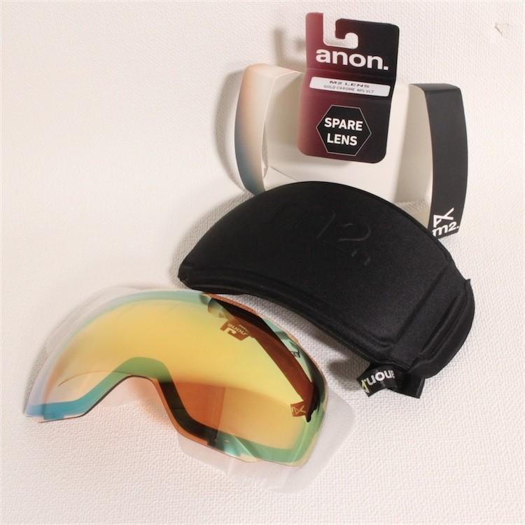 新品 anon. M2 対応 交換レンズ Gold Chrome ケース付 【新品】スノーボード ゴーグル スノボ アノン BURTON