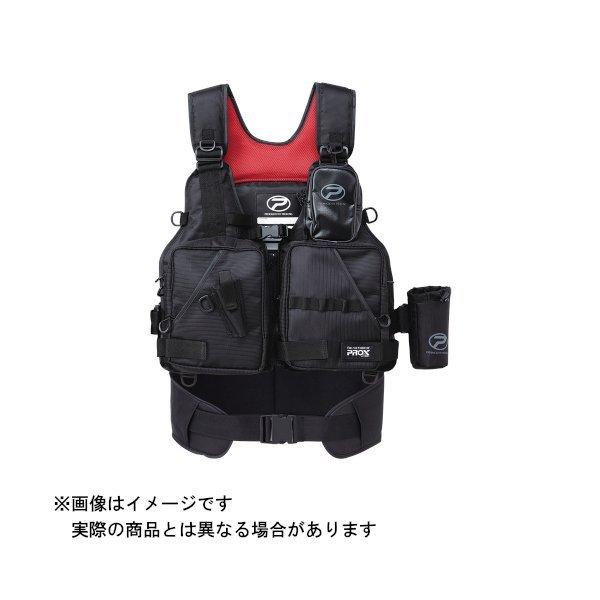 大阪漁具 PROX PS313SP フローティングゲームベストサポーター付 大人用 (カラー:ブラック×レッド)【大型商品120】