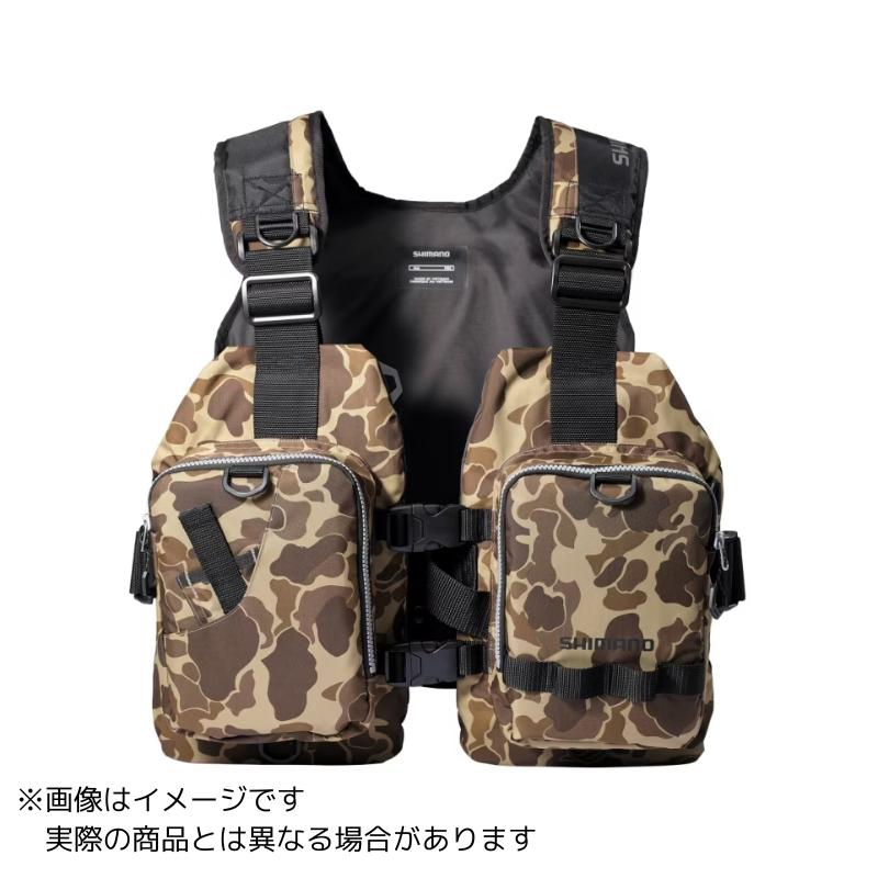 シマノ ゲームベスト VF-068T 美品 シマノ（SHIMANO） シマノVF-068Tゲームベストライト＃ブラウンカモ