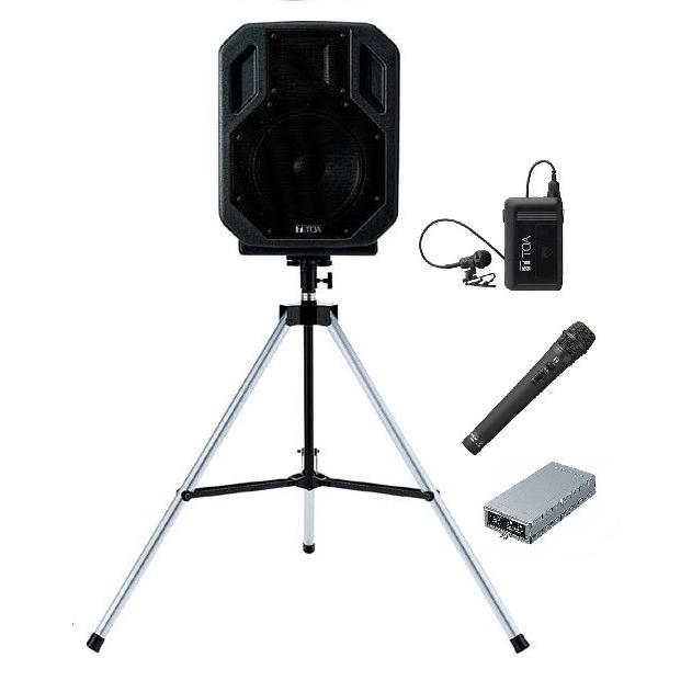 TOA 800MHz帯ワイヤレスパワードスピーカー KZ-100WS+KZ-100ST+WM-1220+WM-1320+WTU-1820