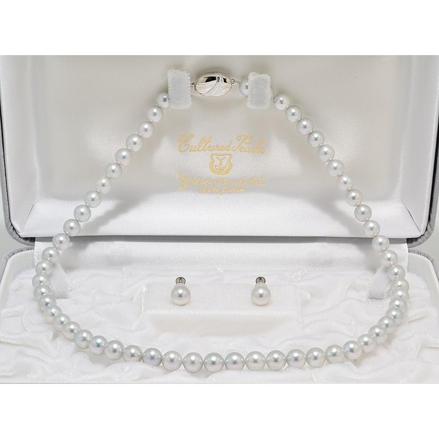 真多麻 まだま パールネックレス あこや真珠 ナチュラルブルー 鑑別書つき ブルー グレー 系 7 0mm 7 5mm ネックレス イヤリングまたはピアス ２点セット Akn S 真珠専門店 ヨコタパール 通販 Yahoo ショッピング