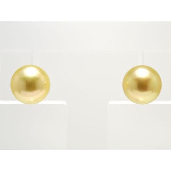 南洋（白蝶）真珠ピアス ナチュラルゴールド 10．5mmUP （ゴールデンパール） :SSE-105-1215:真珠専門店 ヨコタパール