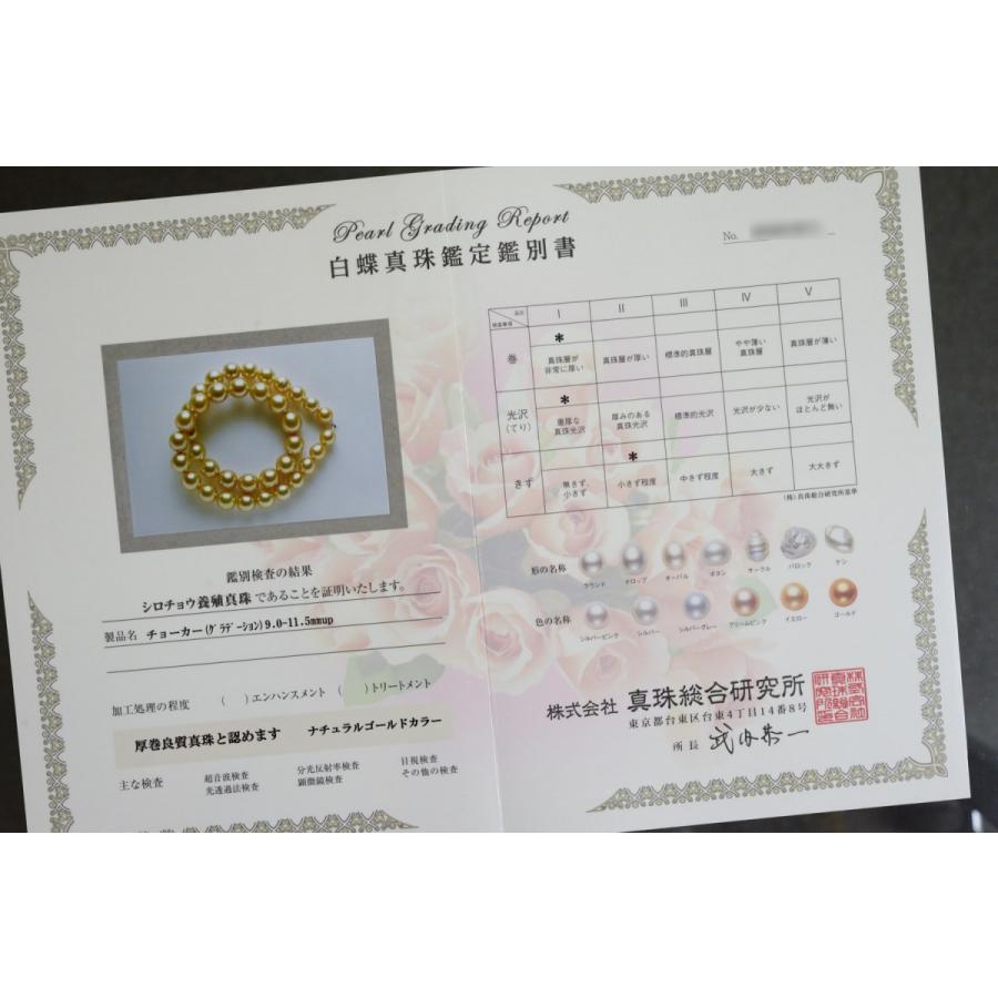 パールネックレス 南洋 白蝶 ゴールデンパール ネックレス9mmX11 パールネックレス 南洋 白蝶 ゴールデンパール ネックレス9mmX11