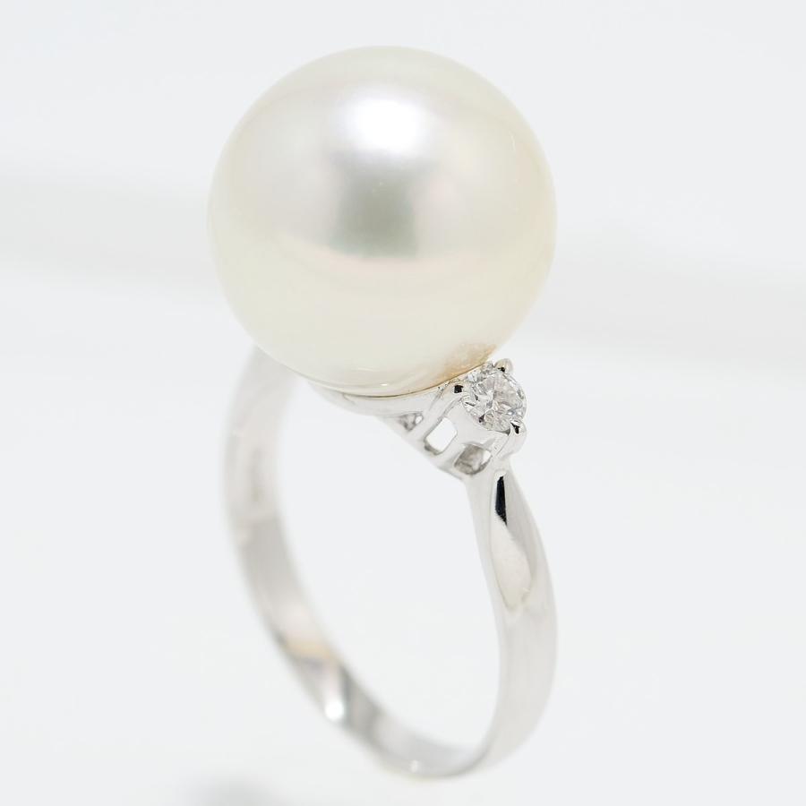パールリング 指輪 南洋白蝶真珠 13.9mm パール プラチナリング 指輪 真珠総合研究所のWhite Lip花珠鑑定鑑別書つき　 |  | 01