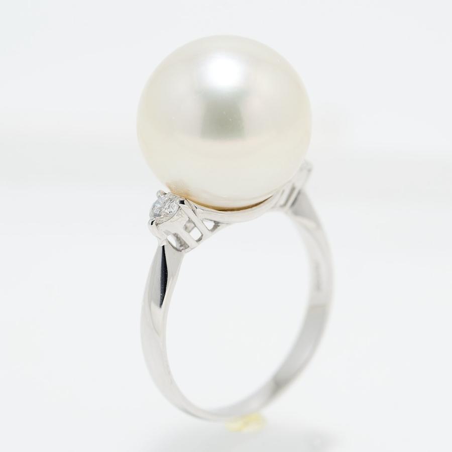 パールリング 指輪 南洋白蝶真珠 13.9mm パール プラチナリング 指輪 真珠総合研究所のWhite Lip花珠鑑定鑑別書つき　 |  | 02