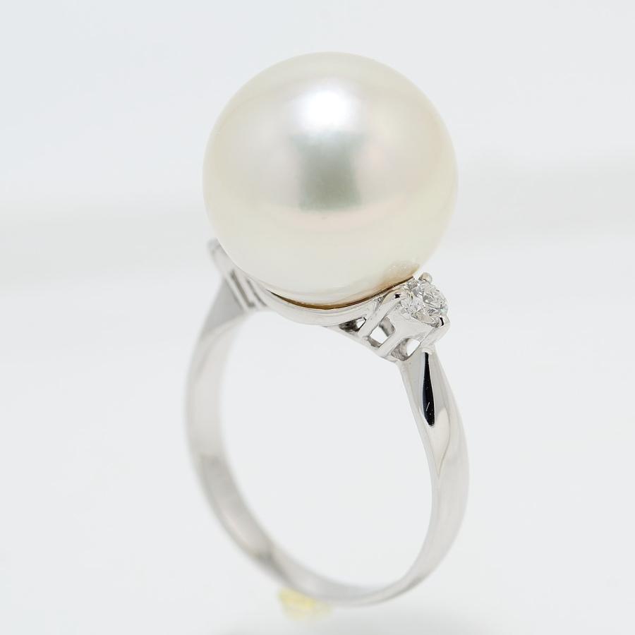 パールリング 指輪 南洋白蝶真珠 13.9mm パール プラチナリング 指輪 真珠総合研究所のWhite Lip花珠鑑定鑑別書つき　 |  | 03