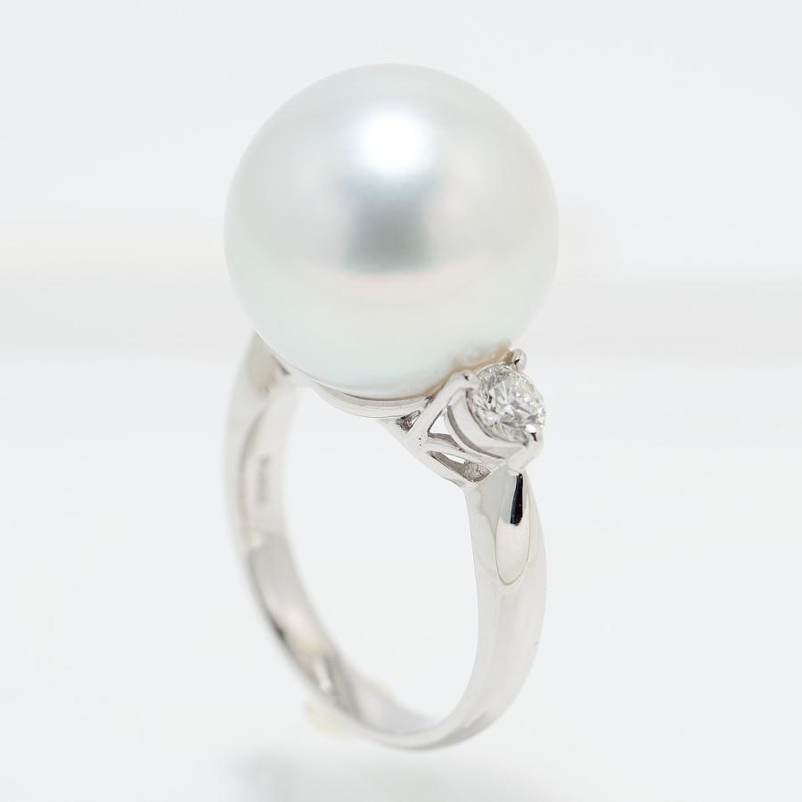 パールリング 指輪 南洋白蝶真珠 15.5mm パール プラチナリング 指輪 真珠科学研究所のオーロラヴィーナス鑑別書つき　 |  | 01