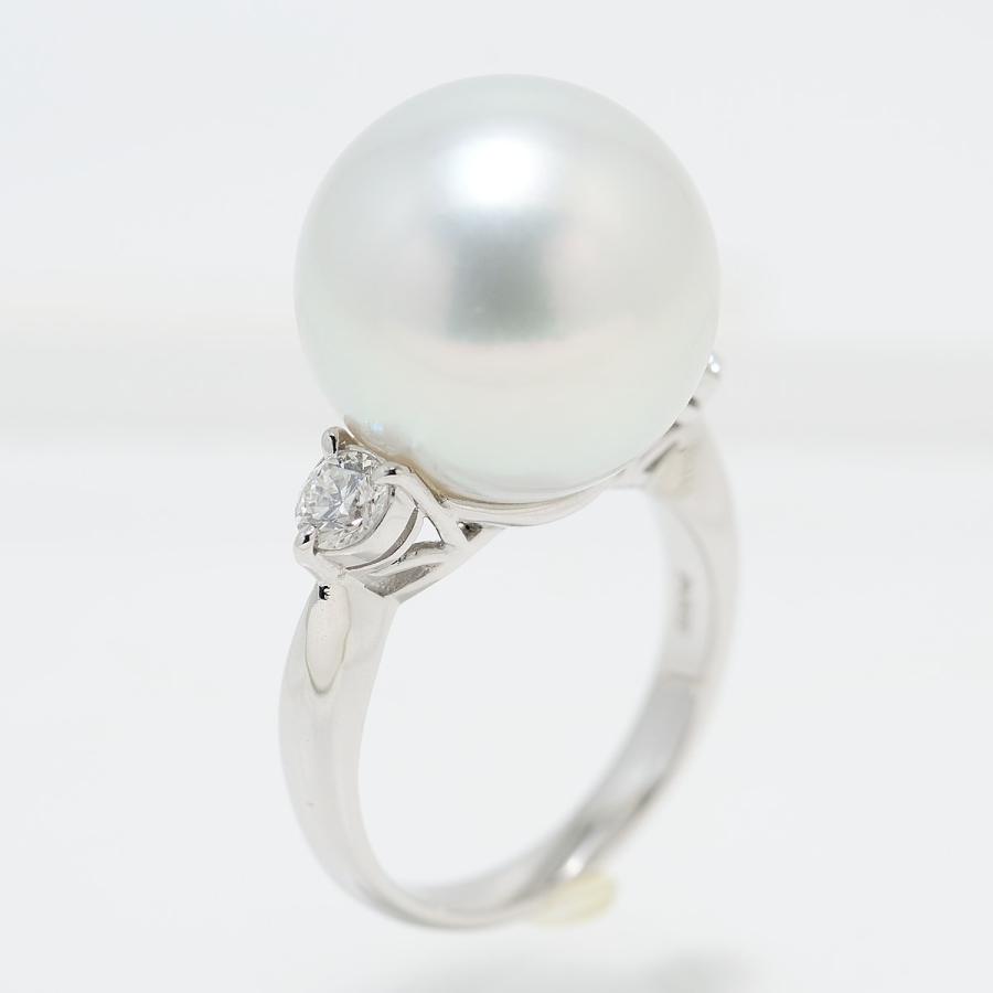 パールリング 指輪 南洋白蝶真珠 15.5mm パール プラチナリング 指輪 真珠科学研究所のオーロラヴィーナス鑑別書つき　 |  | 02